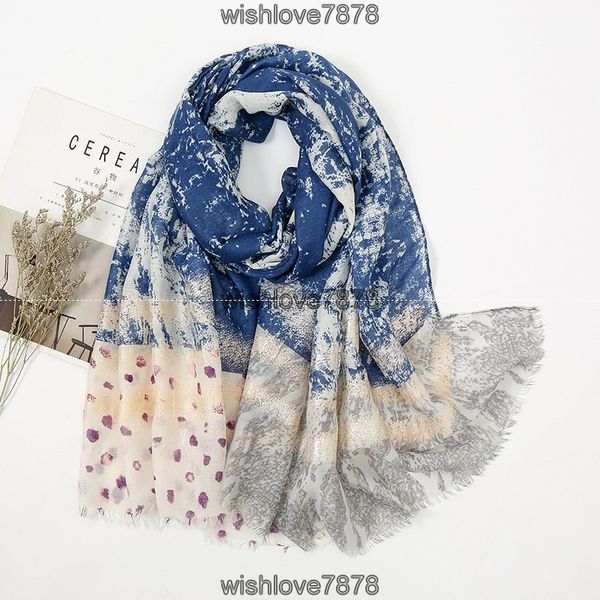 2021 frauen Drucken Baumwolle Schal Polka Dot Strand Hijab Schals und Wraps Weiblich Foulard Echarpe frauen Bandana stirnband