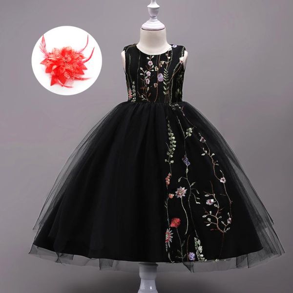 

girl's dresses junior clothes evening designer children easter clothing wedding-gown-kids-ceremonies-clothes-girls special occasion, Red;yellow