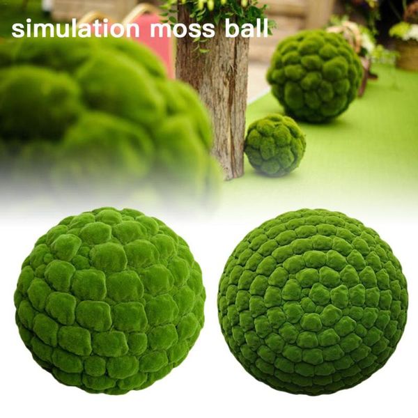 

decorative flowers & wreaths artificial green moss ball simulation plant diy decoration for shop window el home wall decor realistic balls