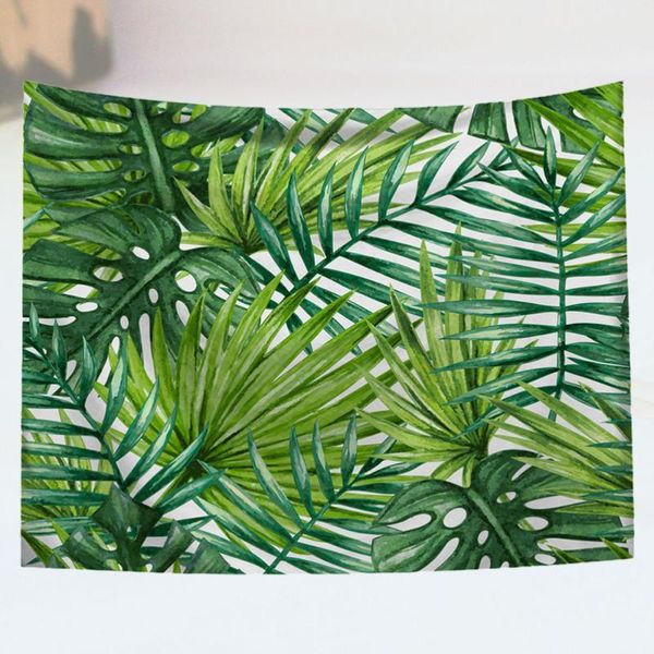 

tapestries 1pc home bedroom decorative cloth tapestry hanging green plant beach towel bath towel(green)