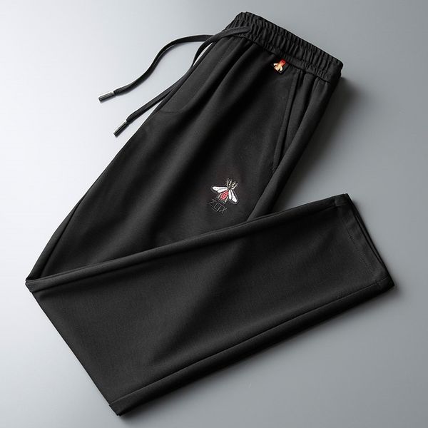 

sportswear loose fitting straight tube summer new bee casual fashion brand guard trend versatile men's pants, Black
