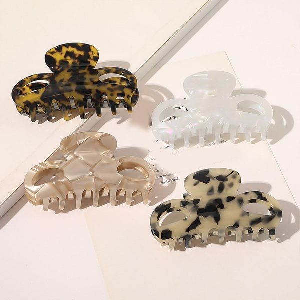 

fashion women acetic acid hair clamp korean colorful hollow clip crab barette girls accessories1
