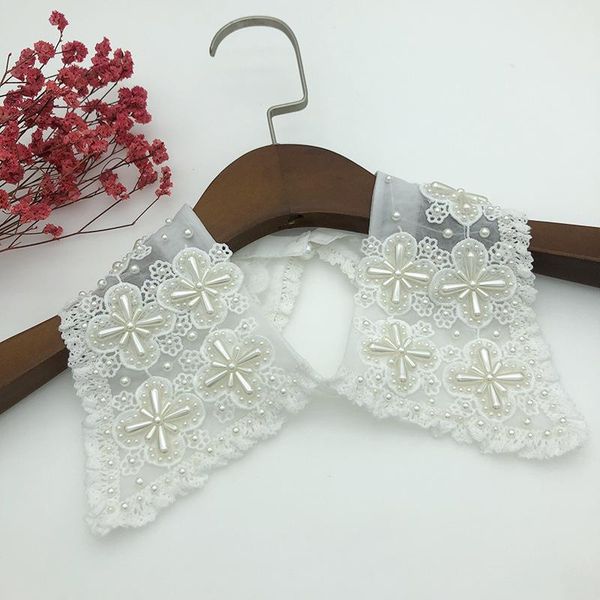 

women shirt detachable collars vintage female solid color fake collar ladies dress false necklace choker decor bow ties, Black;gray