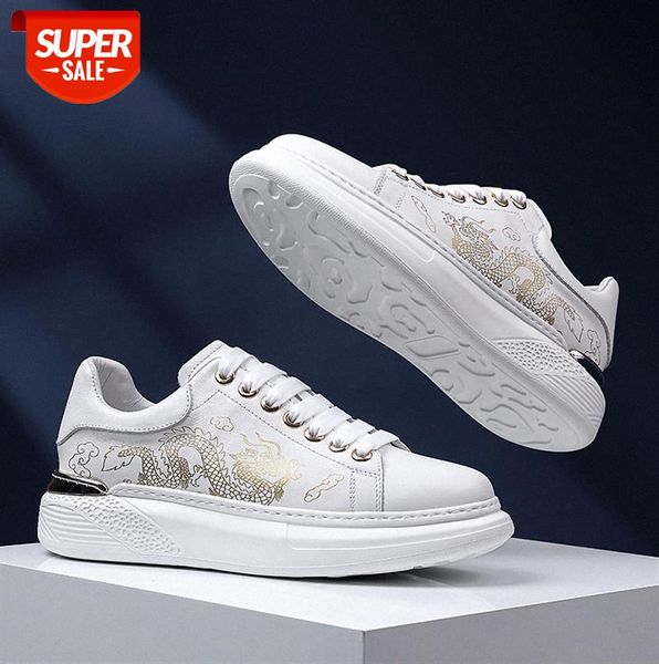 

aoxiang men's shoes, leather all-match white casual shoes #xu1d