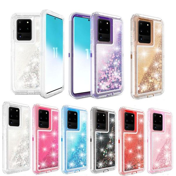 

for samsung s20 luxury bling crystal liquid glitter cellphone case for samsung s10 5g s10e s20 ultra plus note 9 s9 note 10 pro