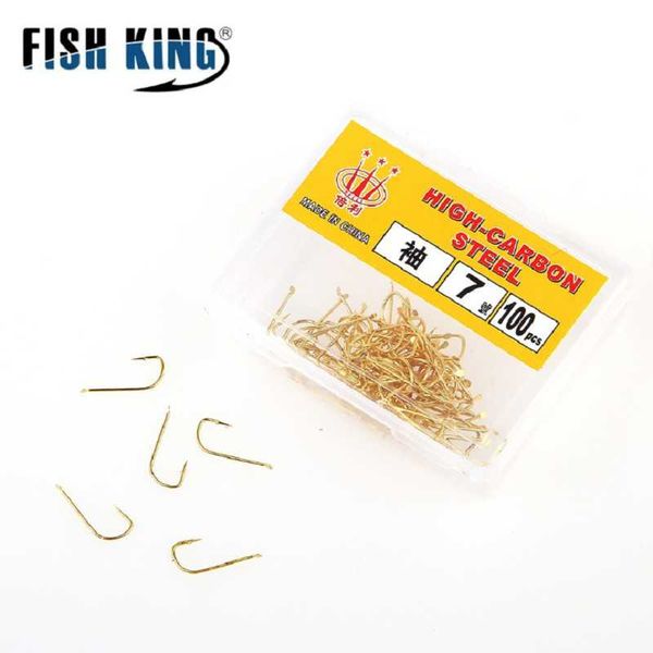 

100pcs/lot golden 2.5# 3# 3.5# 4# 6# 7# 8#high carbon steel flat fishing hook carp tackle sleeve hooks