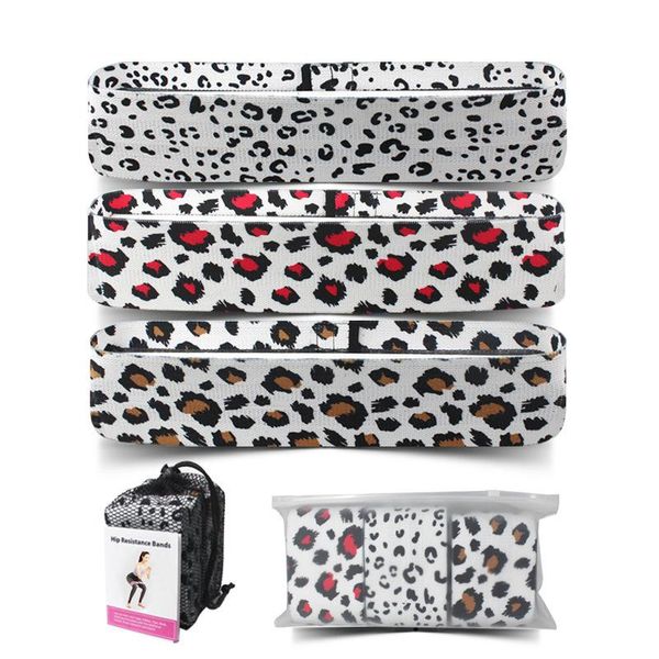 

resistance bands 1pc hip booty leg exercise leopard print elastic for fitness gym yoga stretching training equipment