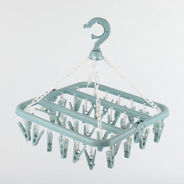 

hangers & racks drying household folding clip hanger with 32 clips multifunctional rack laundry home storage organization