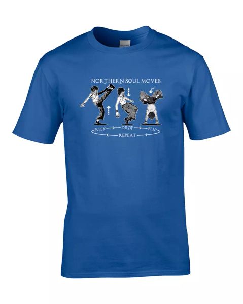 

northern soul dance moves- men's t-shirt, White;black