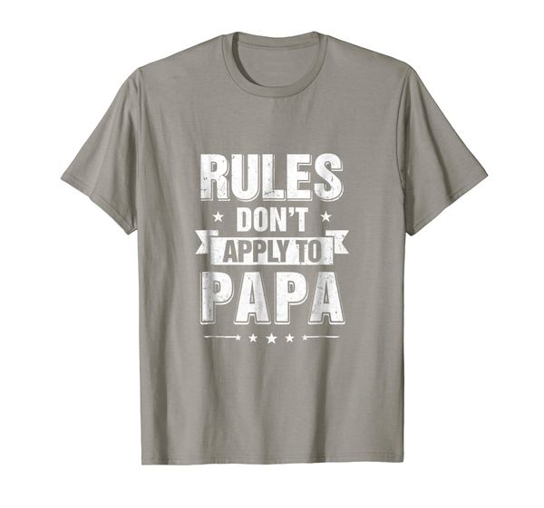 

grandfather rules don't apply to papa t-shirt, White;black