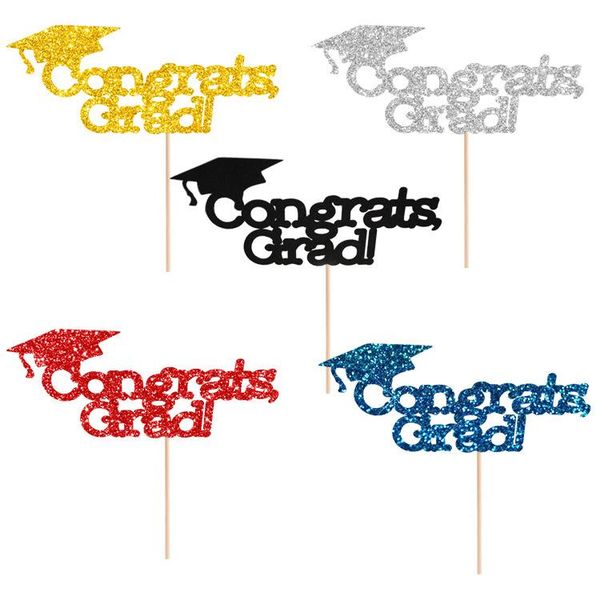 

other festive & party supplies congrats grad cake er flags graduation cupcake ers birthday dessert decoration baby shower baking diy