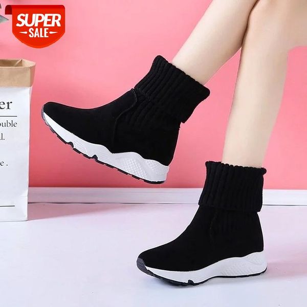

fujin women snow boots platform plush fur flock suede warm shoes women 2021 winter boots fashion breathable plush snow sneakers #za6y