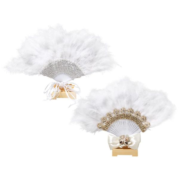 

other home decor modern feather hand fans ornament handmade po props bride wedding valentine's day birthday decoration