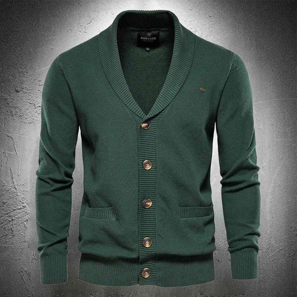 

men's sweaters cardigan v-neck knitted coat autumn winter casual clothes streetwear solid colo trends c98c, White;black