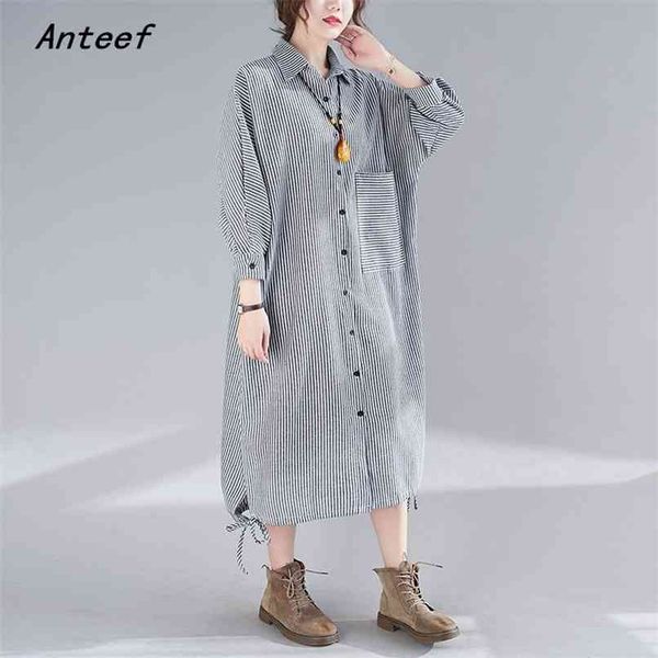 

long sleeve plus size cotton linen vintage dresses for women casual loose woman spring autumn shirt dress elegant clothes 210517, Black;gray