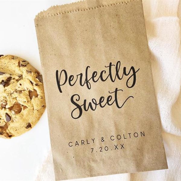 

gift wrap custom wedding favor bags, cookie personalized treat bags
