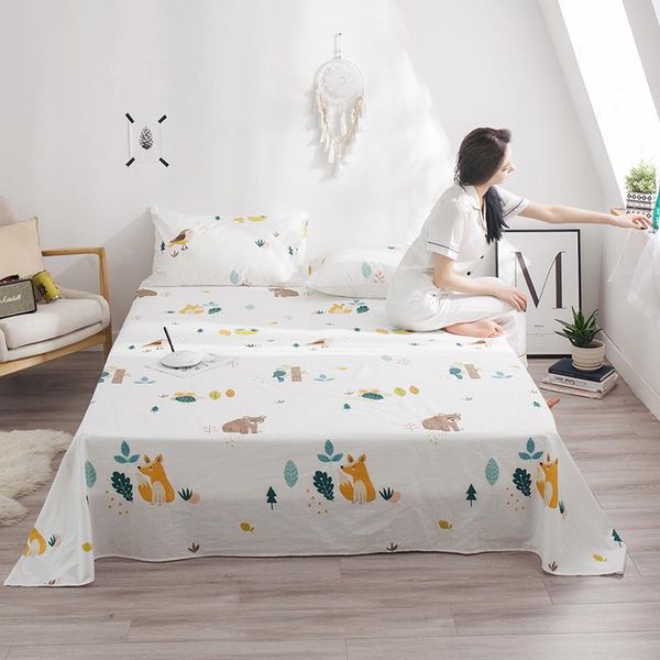 

sheets & sets 2021 product 1pcs flat sheet 100% cotton printing bed mattress set