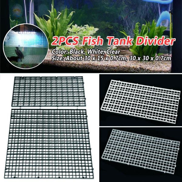 

2pcs fish tank divider filtration net cut plastic isolation board for aquarium aquariums