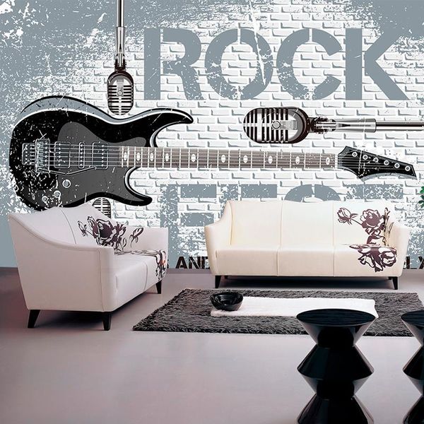 

wallpapers drop custom size po wallpaper european rock guitar murals tv wall papers 3d modern