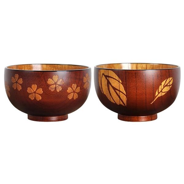 

bowls wooden salad bowl for salad, noodle, fruits and cereal wood tableware