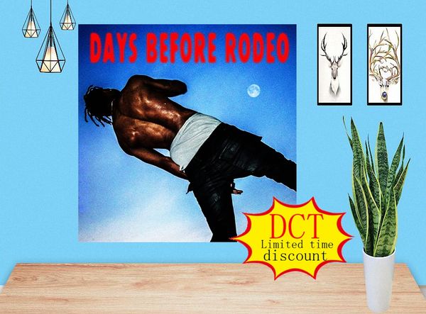 

days before rodeo travis scott album poster music cover silk art print