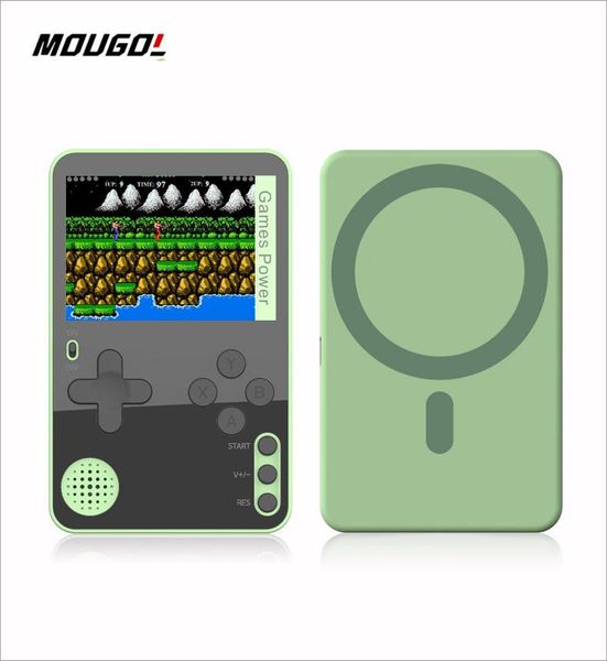

portable game players retro video consoles ultra thin handheld player built in 500 games card magnetic absorption console gift for kids