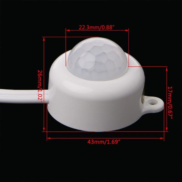 

smart home control usb led light strip switch dc5-24v human body infrared pir motion sensor 649e