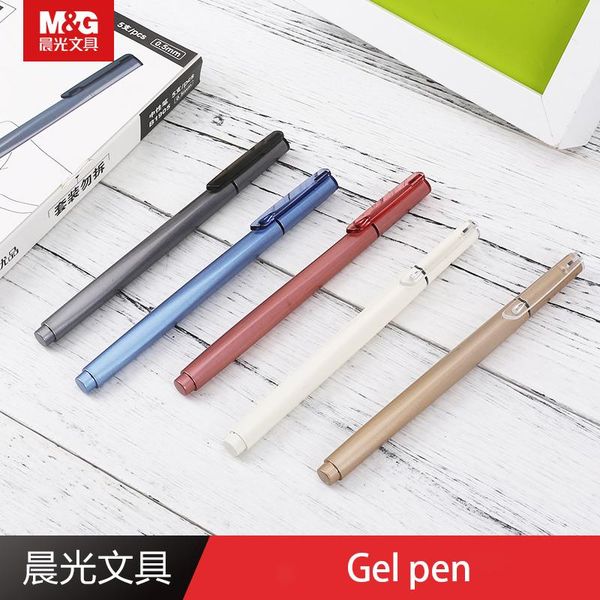 

m&g 0.5mm red black blue colour gel pen office sign student special study stationery pluggable 5 pens/10 pens