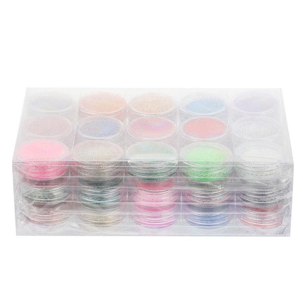 

nail glitter 45 boxes colorful shiny art powder decoration, Silver;gold