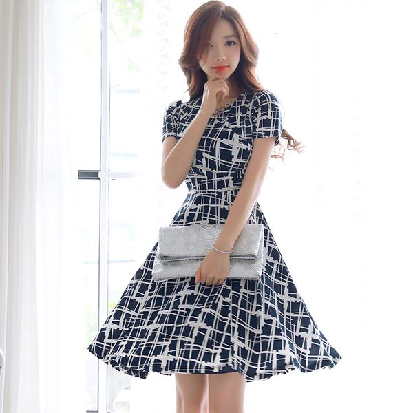 

women elegant way printing comfortable with simple dress arrival beach-to-line as summer, Black;gray