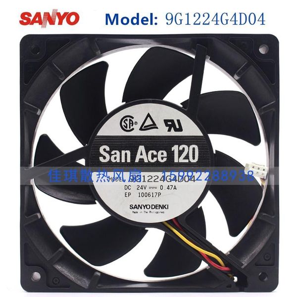 

fans & coolings san ace 120 120mm 12025 120*120*25mm cooling fan pc chassis 9g1224g4d04 with 24v 0.47a 3pin