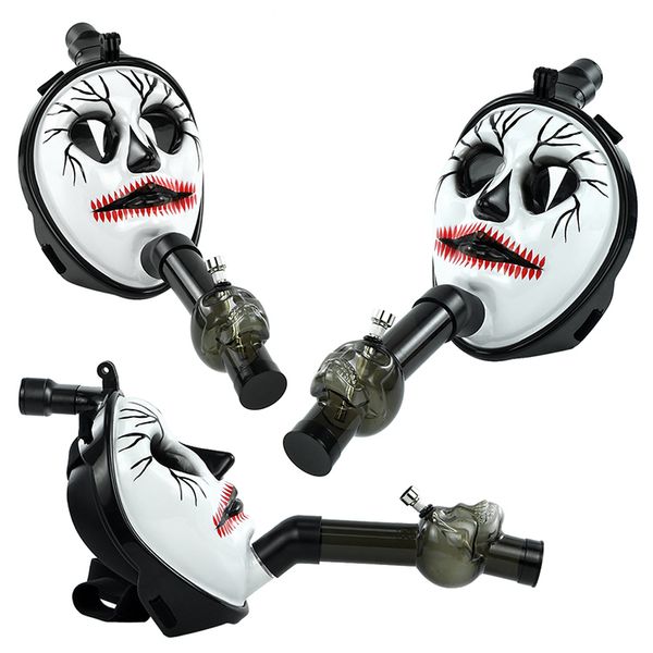 Silicone Gas Vetro Acqua Bong Narghilè Tubi di fumo Tall Big Skull Dab Rigs Accessori Regalo di Halloween