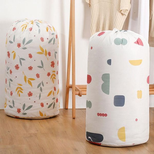 

home collapsible storage bag clothes cotton blanket bed cover quilt wardrobe large container toy drawstring organizer 20035 clothing &