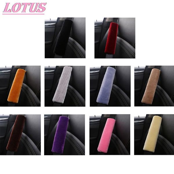 

2pcs car seatbelt cover sheepskin seat belt pillow pad safety strap belts & accessories