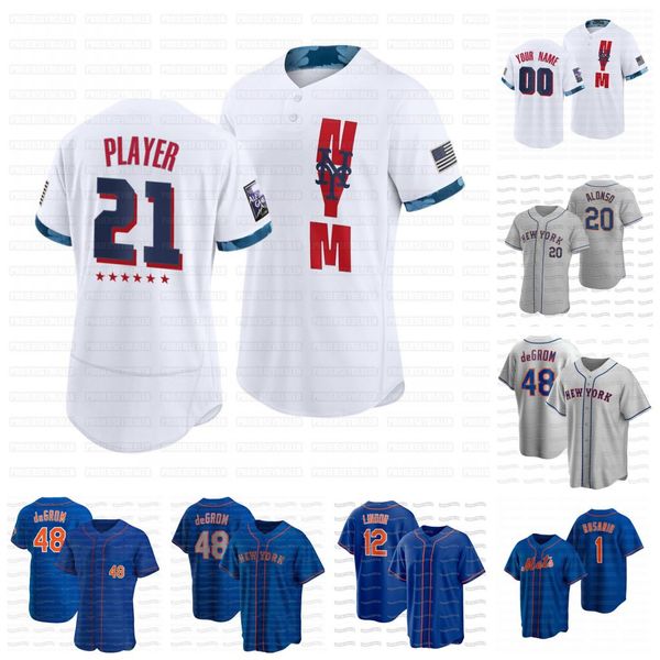 

francisco lindor 2021 all-star game jersey pete alonso carlos carrasco benintendi almora jr cano degrom mcneil syndergaard edwin diaz stroma, Blue;black