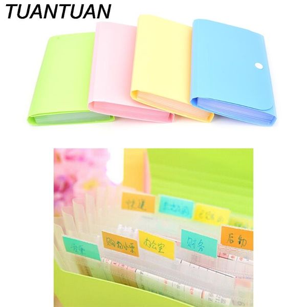 

business card files 104*78*35mm plastic candy color document bag small size file folder expanding wallet bill