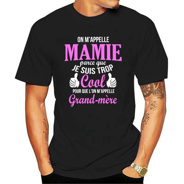 

men's t-shirts men t shirt je suis une cool mamie women t-shirt, White;black