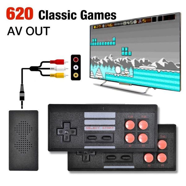 

retro mini built in 620 box dual gamepad controller tv home for nes kid's gift toys tetris portable players game