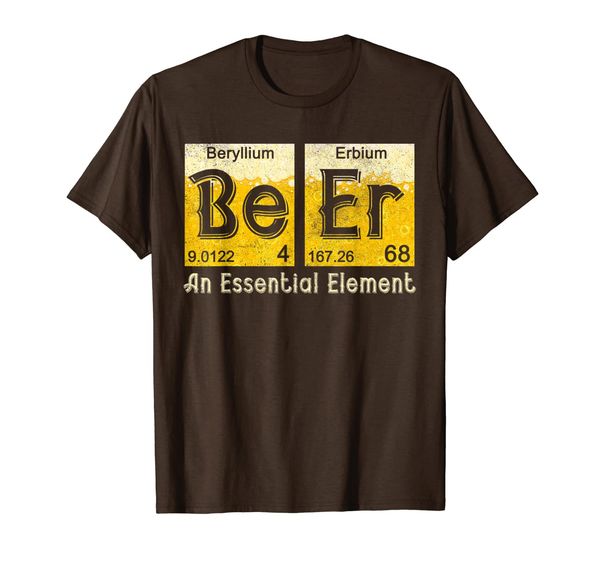 

beer periodic table elements spelling shirt drinking beer t-shirt, White;black