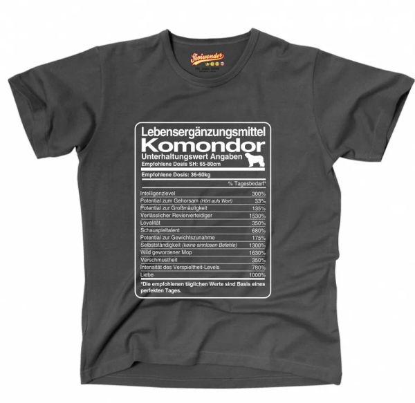 

t-shirt dose komondor life supplements men dog dogs hungary, White;black