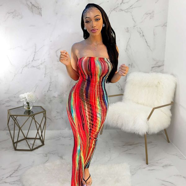 

2021 new off shoulder hollow out print dress, White