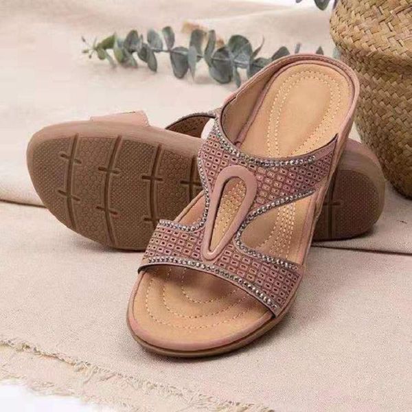 

slippers summer comfortable leisure hollow flat-bottomed ladies outdoor, Black