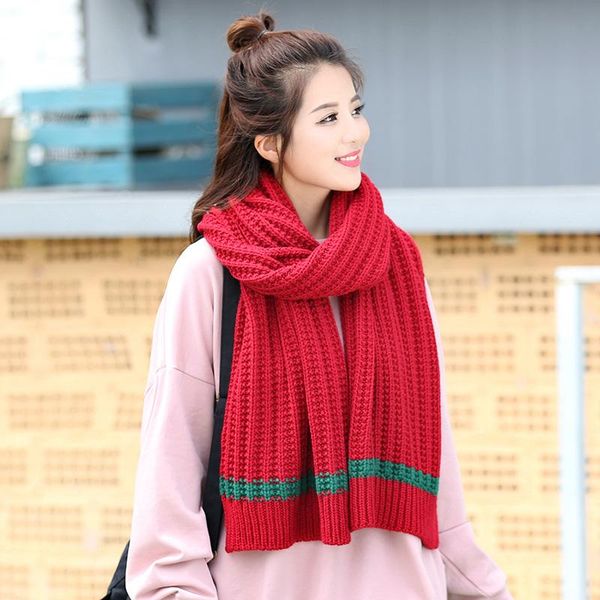 

scarves scienwear 2021 knit yarn wool scarf women and mens winter warm cappa opera cape wraps tippet thick solid color fashion, Blue;gray