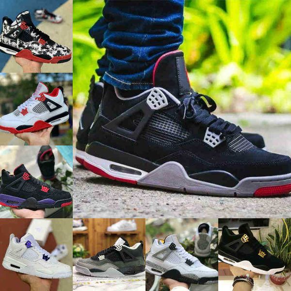 

sale 2021 bred black cat 4 4s basketball shoes men mens white cement nrg raptors fear pack royalty pure money designer sneakers iv pure