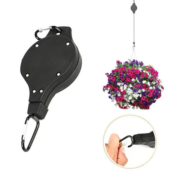 

hooks & rails retractable light adjustable reinforced hangers hanging ratchet pulley grow duty rope clip plant ropes #t1p