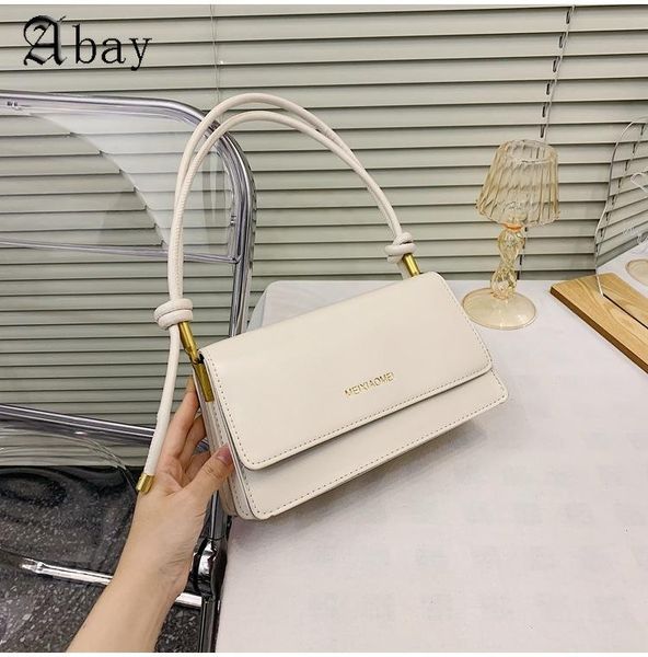 

shoulder bags fashion solid baguette pu bag 2021summer hand women little cover purses clutch tote