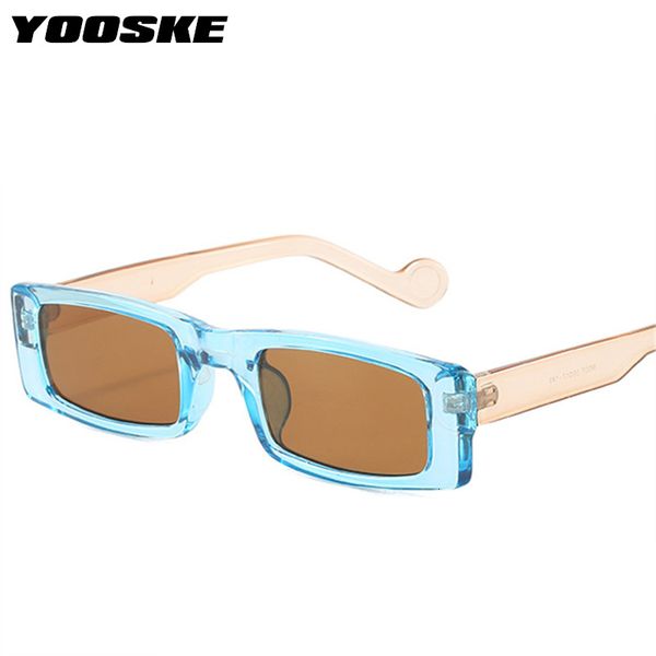 

designer sunglasses yooske vintage rectangle men women brand design narrow small square sun glasses ladies outdoor travel shades uv400, White;black