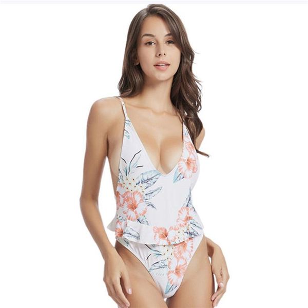 

one-piece suits summer womens floral swimsuit push up backless monokini sunsuit bathing suit bikini swimwear beachwear biquini