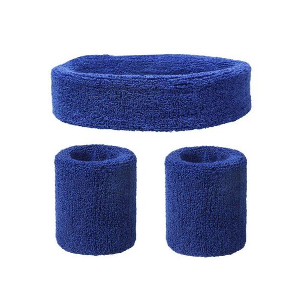 

wrist support 1 set wristband headband sports fitness breathable sweatband for yoga volleyball basketball 2021, Black;red