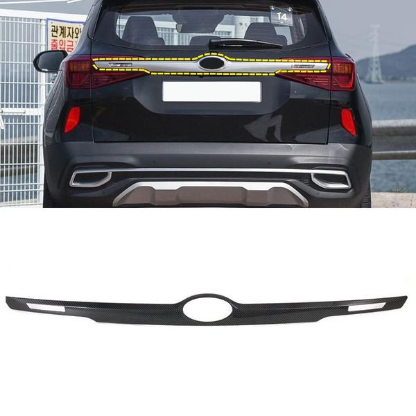 

for kia seltos 2021 abs car accessories exterior rear trunk lid cover trim 1pcs/set other interior